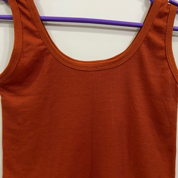 Rust Tank Ribbed Crop Top - Picture 5 of 6